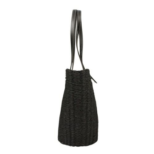 コーチ トートバッグ レディース スモール ストロー トート ブラック COACH CQ785 LHBLK ブラック