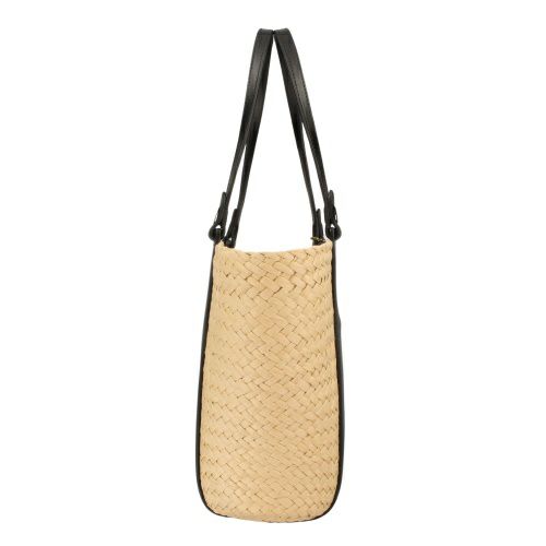 コーチ トートバッグ レディース スモール ストロー ポケット トート ブラック COACH CQ788 B4 NA ブラス チュラル