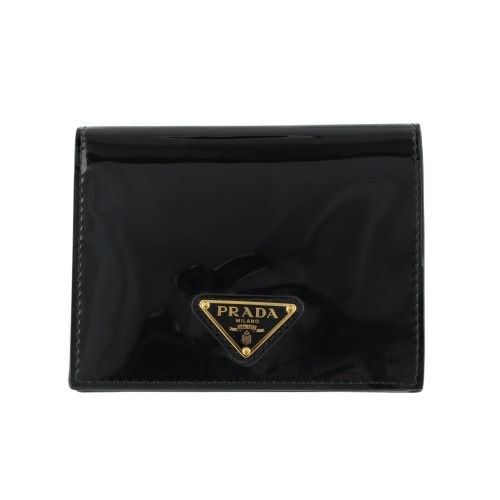 プラダ 二つ折り財布 レディース VERNICE ブラック PRADA 1MV204 069 F03KJ NERO/R | GINZA  LoveLove（ラブラブ）