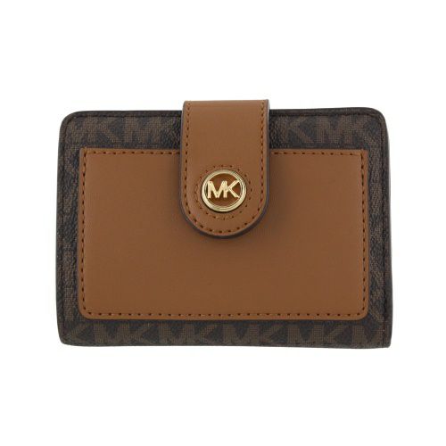 マイケルコース 二つ折り財布 レディース ブラウン MICHAEL KORS 34R4G0KF5B 252 BRN/ACRN