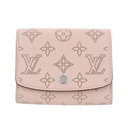 ルイヴィトン 二つ折り財布 レディース マヒナ ポルトフォイユ・イリス コンパクト ピンク LOUIS VUITTON M82757 ローズジャスミン