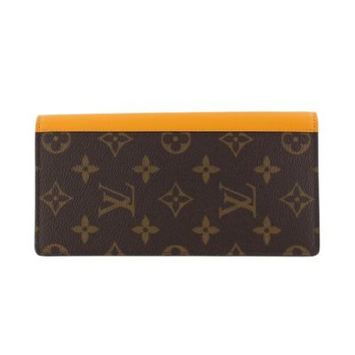 ルイヴィトン 長財布 メンズ ポルトフォイユ・ブラザ NM ブラウン LOUIS VUITTON M82551 オレンジ | GINZA  LoveLove（ラブラブ）