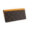 ルイヴィトン 長財布 メンズ ポルトフォイユ・ブラザ NM ブラウン LOUIS VUITTON M82551 オレンジ