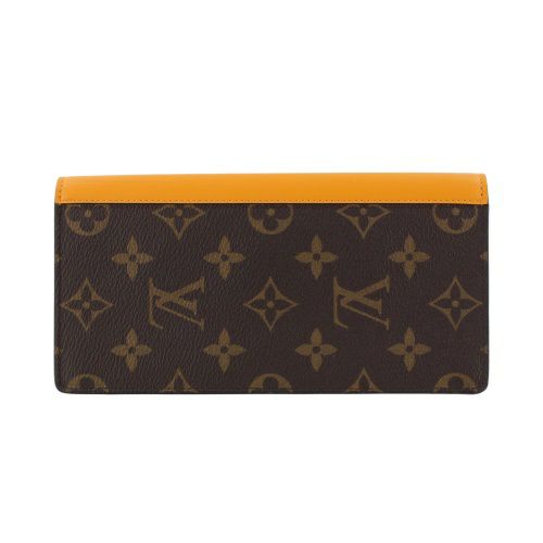 ルイヴィトン 長財布 メンズ ポルトフォイユ・ブラザ NM ブラウン LOUIS VUITTON M82551 オレンジ