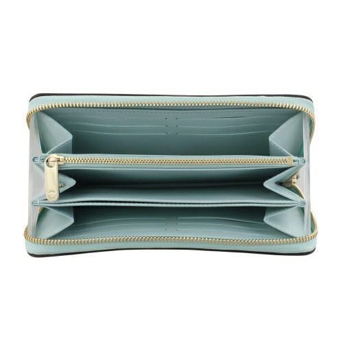 ルイヴィトン 長財布 レディース マヒナ ジッピー・ウォレット ブルー  