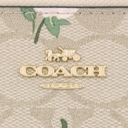 コーチ アウトレット 長財布 レディース シグネチャー ベージュ COACH OUTLET CR966 IMOTV ライトカーキ/チョークマルチ