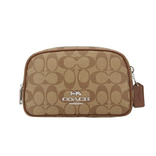 コーチ アウトレット ショルダーバッグ ボディバッグ レディース シグネチャー ペース ベルト バッグ ブラウン COACH OUTLET CR137 SVWQ3 カーキサドル