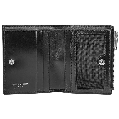 サンローラン 二つ折り財布 メンズ ブラック SAINT LAURENT PARIS 
