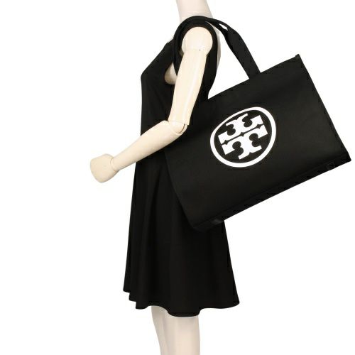 トリーバーチ トートバッグ  エラ Ella Canvas Tote ブラック TORY BURCH 148792 001 BLACK