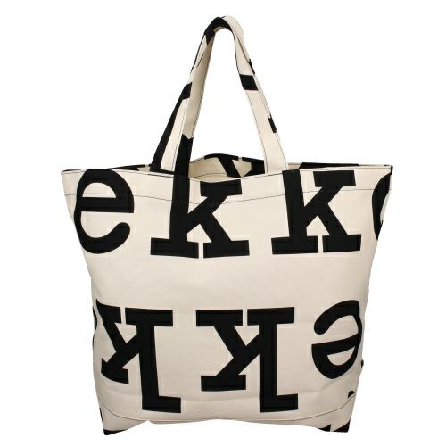 マリメッコ トートバッグ  CANVAS BAGS LOGO ホワイト marimekko 090591 890 OFF WHITE  BLACK