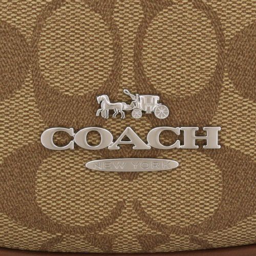 コーチ アウトレット ショルダーバッグ レディース ペース ショルダー バッグ・シグネチャー キャンバス ブラウン COACH OUTLET  CT643 SVWQ3 カーキサドル