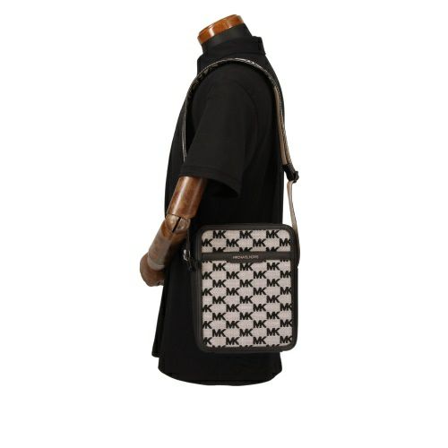 マイケルコース ショルダーバッグ メンズ クーパー ロゴ ジャカード フライト バッグ ブラック MICHAEL KORS 37S4LPCM5J BLACK