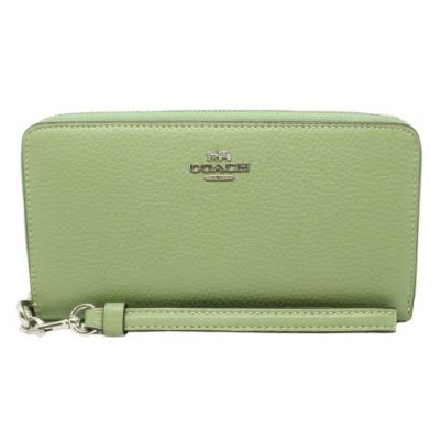 コーチ アウトレット 長財布 レディース ロング ジップ アラウンド ウォレット グリーン COACH OUTLET C4451 SVRT2 ソフト グリーン | GINZA LoveLove（ラブラブ）