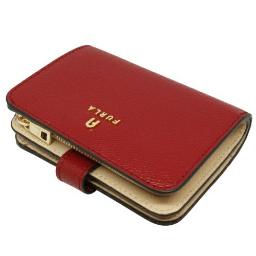 ☆新品 FURLA フルラ 財布 ハイビスカス レッド みやすい 赤色 売買 