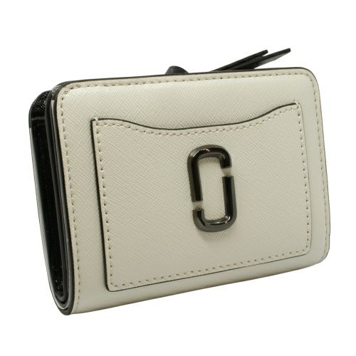 マークジェイコブス 二つ折り財布 レディース THE UTILITY SNAPSHOT SLG ホワイト Marc Jacobs 2F3SMP062S07 005 BLACK/WHITE