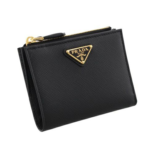 プラダ 二つ折り財布 レディース SAFFIANO TRIANGOLO サフィアーノ 