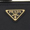 プラダ 二つ折り財布 レディース SAFFIANO TRIANGOLO サフィアーノ トライアングルロゴ ブラック PRADA 1ML050 QHH F0002 NERO