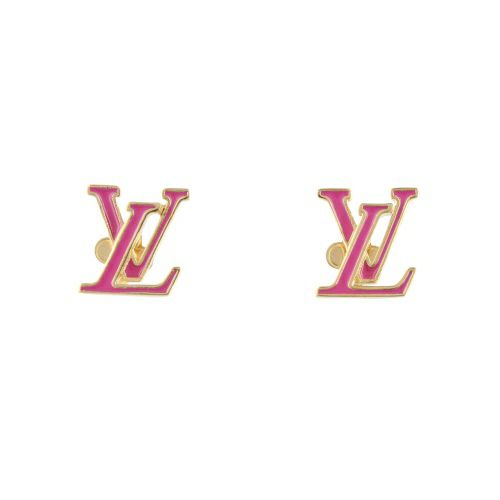 ルイヴィトン ピアス レディース ピアス・LV アイコニック エナメル ピンク LOUIS VUITTON M01721 ポピー