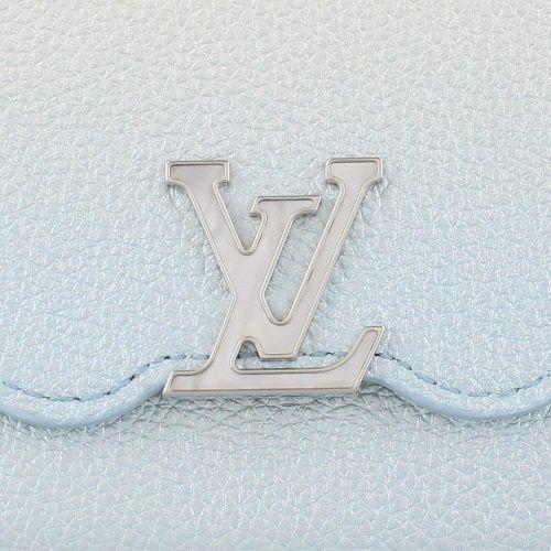 ルイヴィトン 三つ折り財布 ポルトフォイユ・カプシーヌ コンパクト ブルー LOUIS VUITTON M83576 シェイデッド ブルー