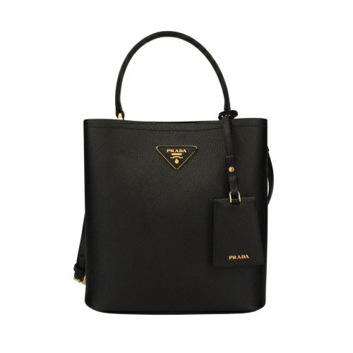 プラダ ハンドバッグ レディース カナパ CANAPA RICAMO ブラック PRADA 