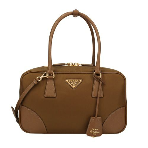 プラダ ハンドバッグ レディース TESSUTO SAFFIANO ブラウン PRADA 