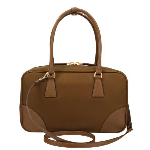 プラダ ハンドバッグ レディース TESSUTO SAFFIANO ブラウン PRADA 
