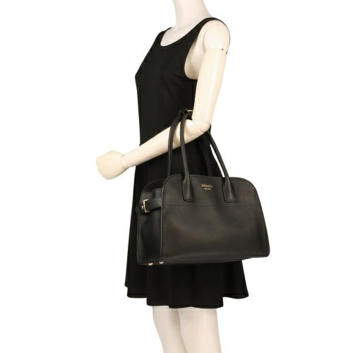 プラダ ハンドバッグ レディース SOFT GRAIN ブラック PRADA 1BG538 V OOO 2CYS F0002 NERO