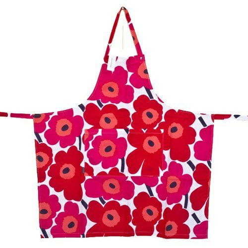 marimekko マリメッコ エプロン レディース ウニッコ レッド 064161 001 WHITE/RED