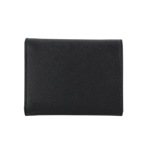 プラダ 三つ折り財布 レディース サフィアーノ トライアングルロゴ SAFFIANO TRIANGOLO ブラック PRADA 1MH044 QHH  F0002 NERO