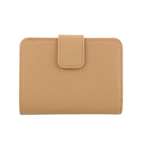 プラダ 二つ折り財布 レディース サフィアーノ トライアングルロゴ SAFFIANO TRIANGOLO ベージュ PRADA 1ML018 QHH F0018 NATURALE