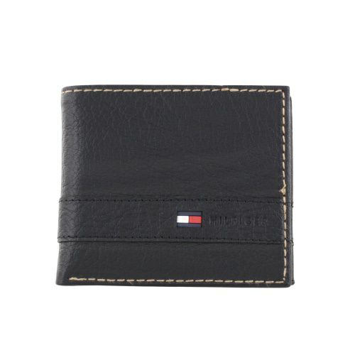 トミーヒルフィガー 二つ折り財布 メンズ ブラック TOMMY HILFIGER 31TL25X019 SUPERWAXY BK