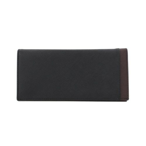 トミーヒルフィガー 長財布 メンズ ブラック TOMMY HILFIGER 31TL19X002 SAFFIANO BK/BR