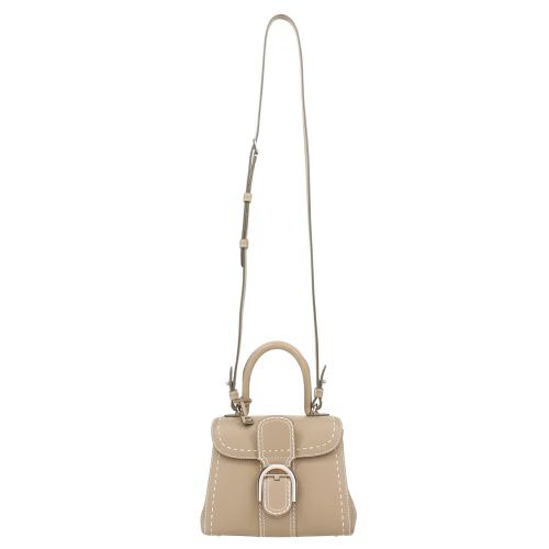 デルヴォー ハンドバッグ レディース ブリヨン ミニ サーピケ ロデオカーフ ステッチ トップハンドル BRILLANT MINI S グレー DELVAUX AA0406 ADW0 AKSPA TOURTERELLE I IVORY/PALLADIUM