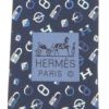 エルメス ネクタイ メンズ ブルー HERMES 606215T 02 MARINE/BLEU MOYEN/AZU