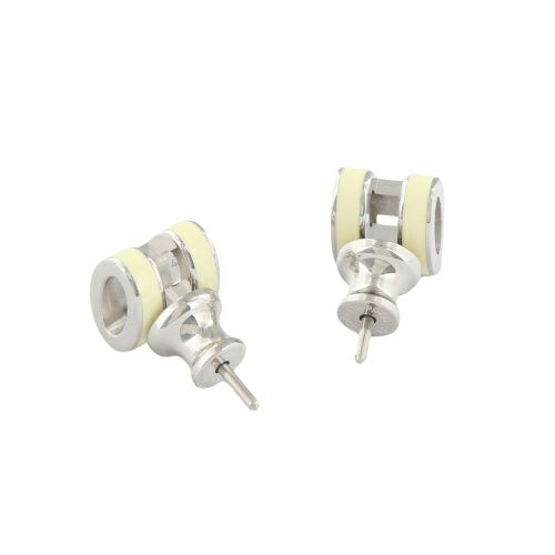 エルメス ピアス レディース POP H ホワイト HERMES JAUNE SOUFFRE PALE SV