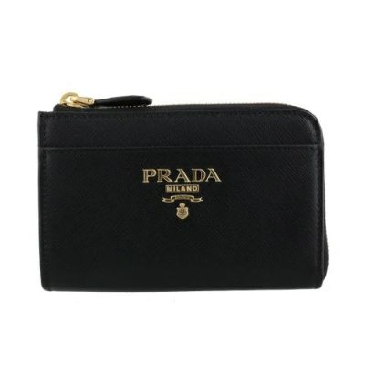 プラダ コインケース フラグメントケース レディース SAFFIANO TRIANGOLO ブラック PRADA 2MC086 QHH F0002  NERO | GINZA LoveLove（ラブラブ）