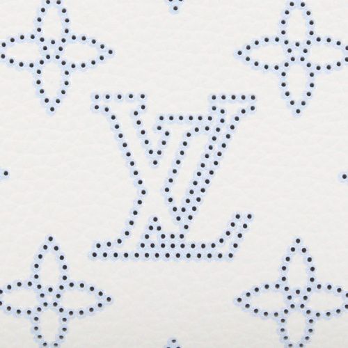 ルイヴィトン 二つ折り財布 レディース マヒナ ポルトフォイユ・クレア ホワイト LOUIS VUITTON M11749 ホワイト ブルー
