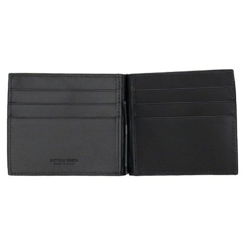 ボッテガヴェネタ 二つ折り財布 メンズ イントレチャート INTRECCIATO ブラック BOTTEGA VENETA 123180 V47W1 8966