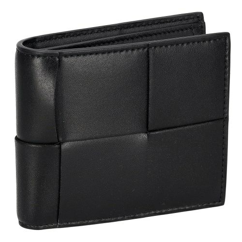 ボッテガヴェネタ イントレチャート 二つ折り 長財布 黒[20210918  