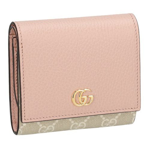 グッチ 二つ折り財布 レディース GGマーモント ピンク GUCCI 598587  