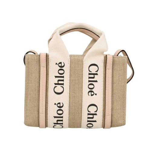 クロエ トートバッグ レディース ウッディ WOODY MINI TOTE ベージュ CHLOE CHC22AP237 I26 6J5 CEMENT PINK