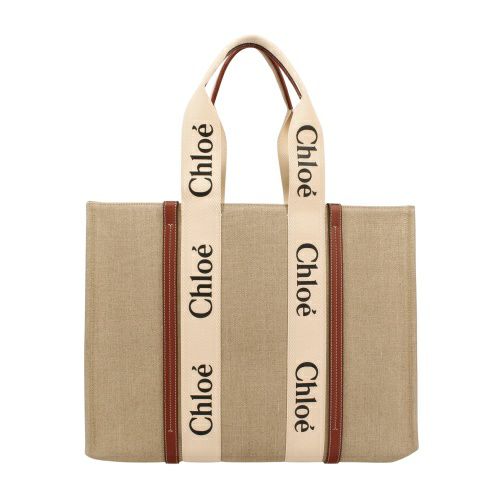 クロエ トートバッグ レディース ウッディ WOODY LARGE TOTE ベージュ CHLOE CHC22AS382 I26 90U WHITE BROWN 1