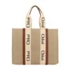 クロエ トートバッグ レディース ウッディ WOODY LARGE TOTE ベージュ CHLOE CHC22AS382 I26 90U WHITE BROWN 1