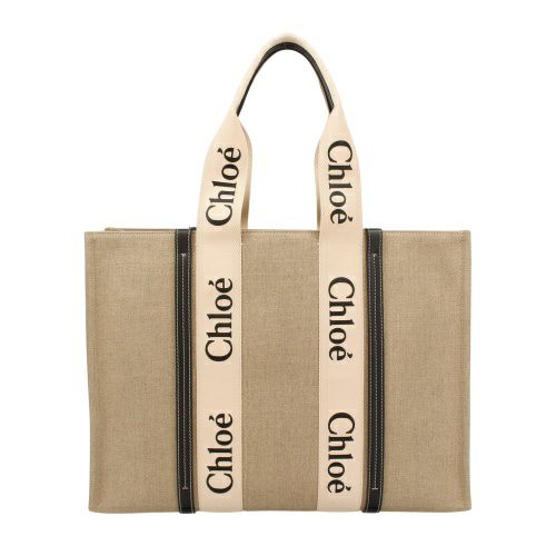 クロエ トートバッグ レディース ウッディ WOODY LARGE TOTE ベージュ CHLOE CHC22AS382 I26 91J WHITE BLUE