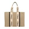 クロエ トートバッグ レディース ウッディ WOODY LARGE TOTE ベージュ CHLOE CHC22AS382 I26 91J WHITE BLUE