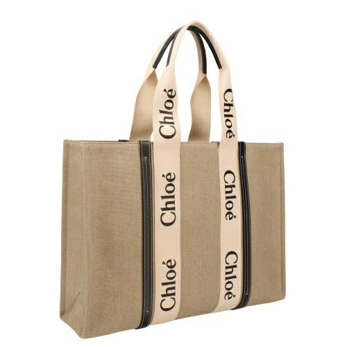 クロエ トートバッグ レディース ウッディ WOODY LARGE TOTE ベージュ CHLOE CHC22AS382 I26 91J WHITE BLUE
