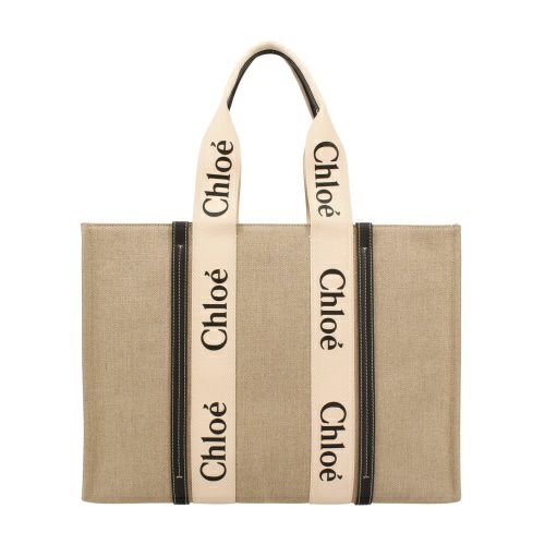 クロエ トートバッグ レディース ウッディ WOODY LARGE TOTE ベージュ CHLOE CHC22AS382 I26 91J WHITE BLUE