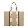 クロエ トートバッグ レディース ウッディ WOODY LARGE TOTE ベージュ CHLOE CHC22AS382 I26 91J WHITE BLUE