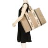 クロエ トートバッグ レディース ウッディ WOODY LARGE TOTE ベージュ CHLOE CHC22AS382 I26 91J WHITE BLUE