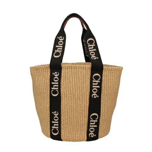 クロエ トートバッグ レディース ウッディ WOODY LARGE BASKET ブラウン CHLOE CHC23AS380 L18 915 BLACK BEIGE 1